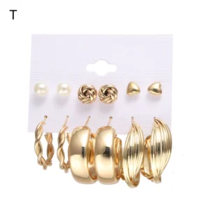 Irregular Faux Crystal Dangle Ear Stud Earrings Set