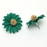 Green Flower studs