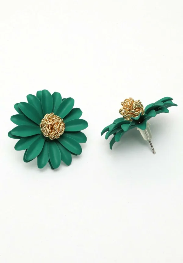 Green Flower studs