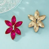 Rhinestone Flower Drop Earrings | Elegant Court-Inspired