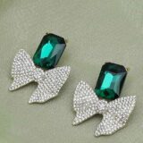 Stone Studded Drop Earrings