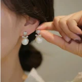 elegant 3-pair stud earring set