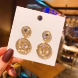 Trendy Rose Gold Drop Earrings