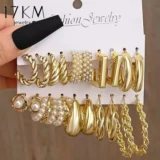 5 Pairs Stylish Trendy Earrings Set for Women & Girls
